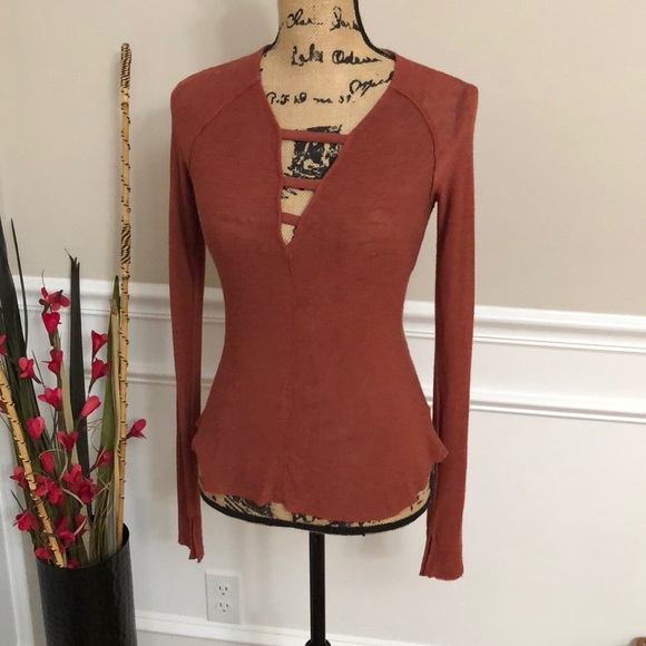 Free People Tops - Free people burnt orange long sleeve